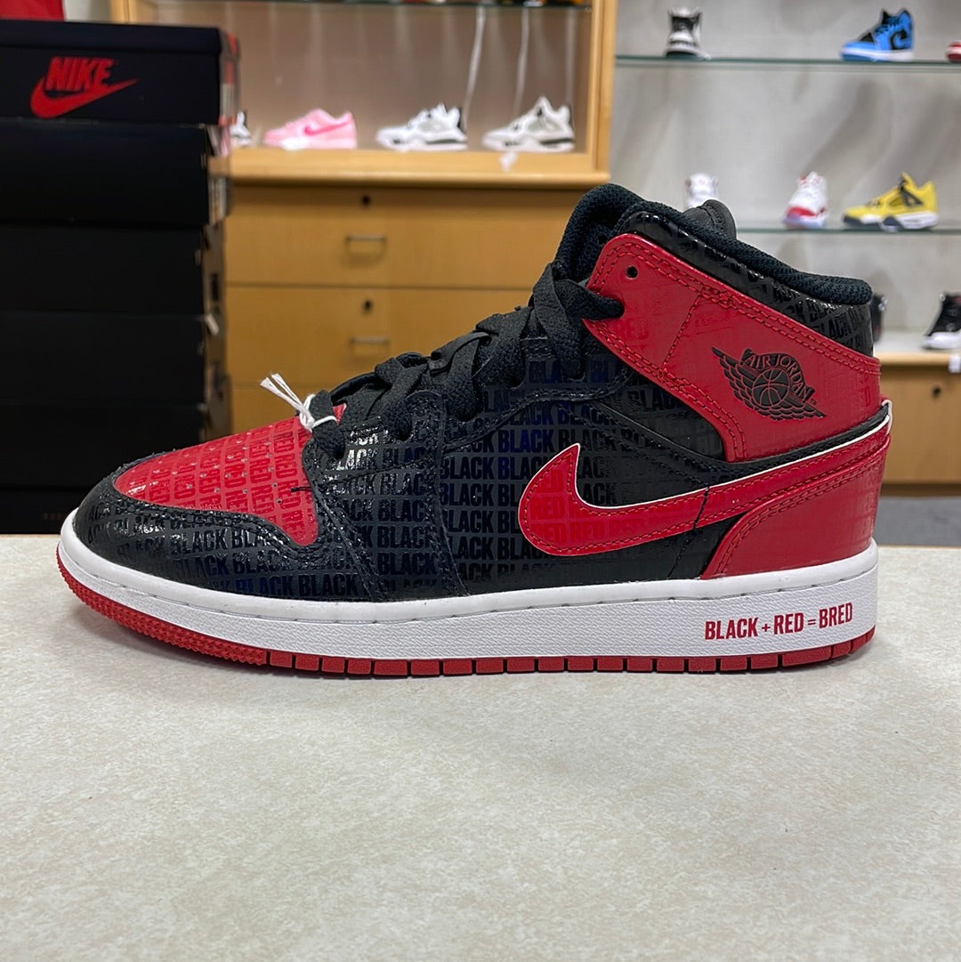 Jordan 1 Mid Bred Text (GS)